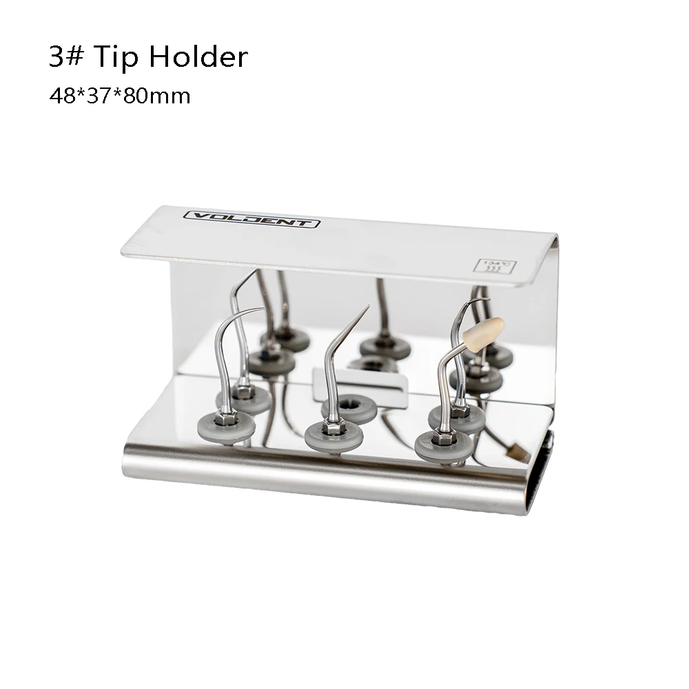 6 Holes Dental Scaler Tip Holder Implant Drills Organizer Bone Bur Block Box Disinfection Storage Case Stand Autoclave Gray Blue