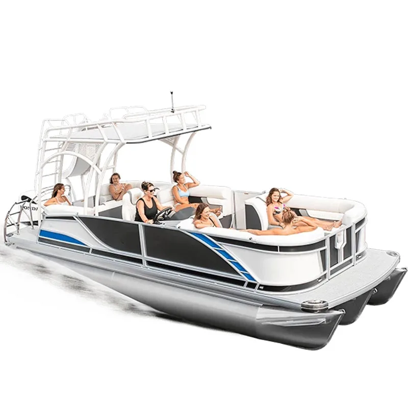 New Aluminum Sightseeing Pontoon Houseboat Sail High Speed Inflatable Boats Sailing Yacht Water Sports