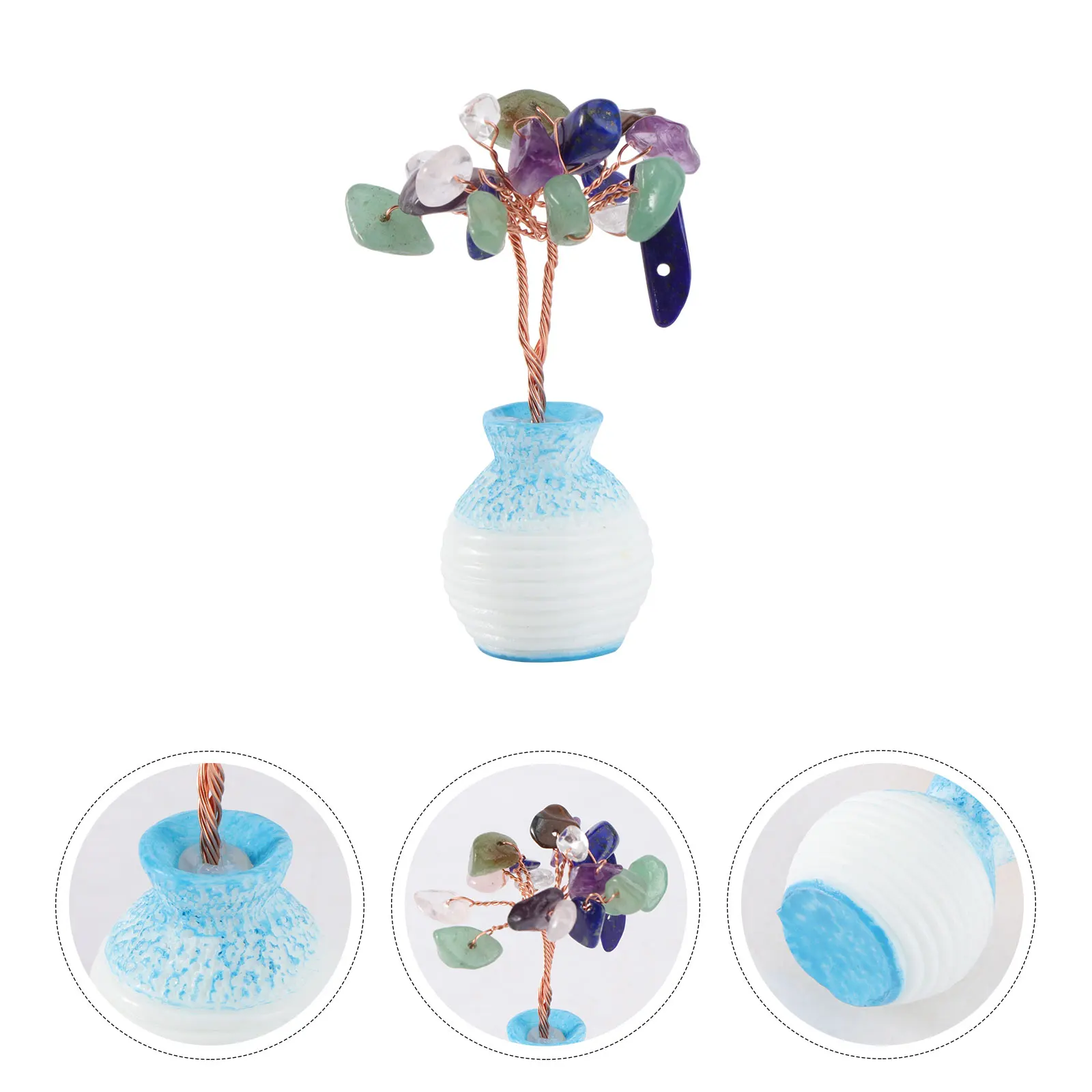 

1pc Exquisite Crystal Money Tree Mini Desktop Ornament Fortune Gift Unique Decor Premium Tabletop Adornment Stylish Home Office