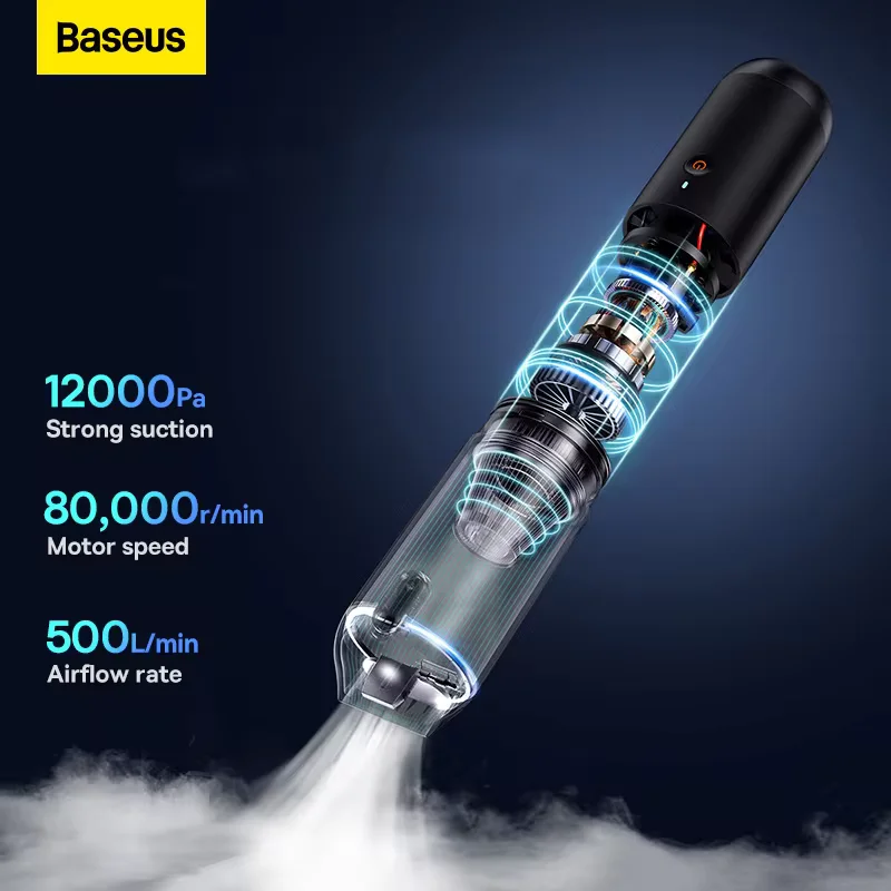 

Baseus A3 Lite 12000Pa Car Vacuum Cleaner Airflow Pump Wireless Portable Car Cleaner Mini Vacuum Cleaner For Car Home Office