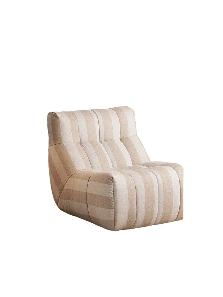 cotton and linen recliner, lazy sofa, reclining and sleeping living room, fabric single sofa