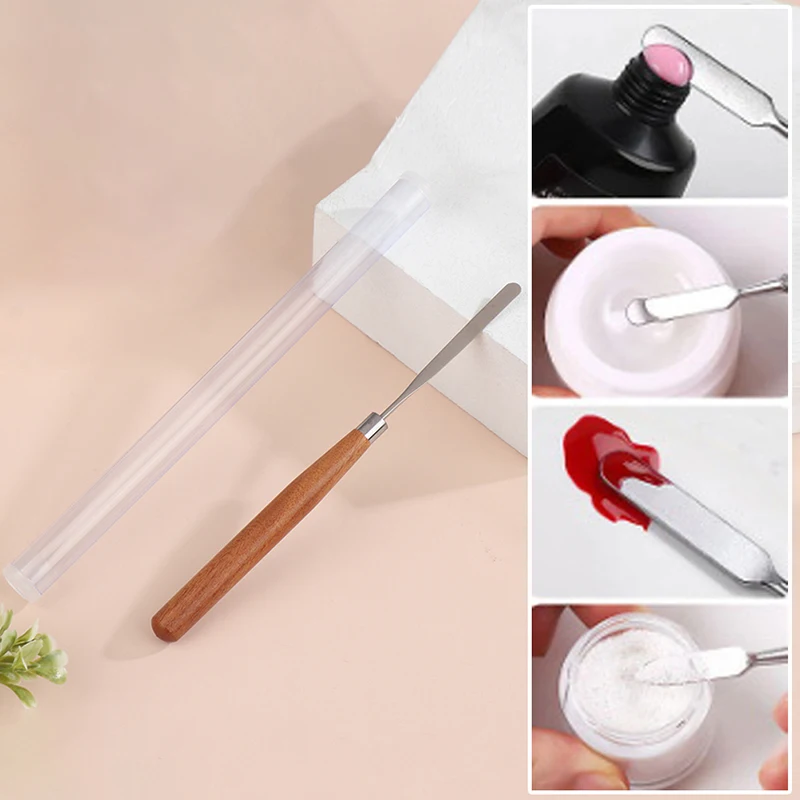 1Pcs Dual Ended Nail Art Acryl Uv Gel Extension Builder Bloem Schilderen Pen Brush Uv Gel Remover Spatel Stok manicure Tool