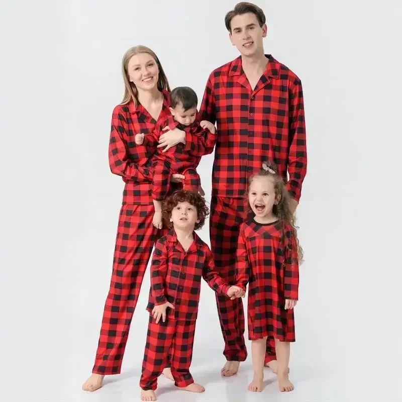 Father Mother Children & Baby Sleepwear Christmas Pajamas Family Matching Outfits Mommy and Me Xmas Pj\'s Clothes Sets Tops+Pants