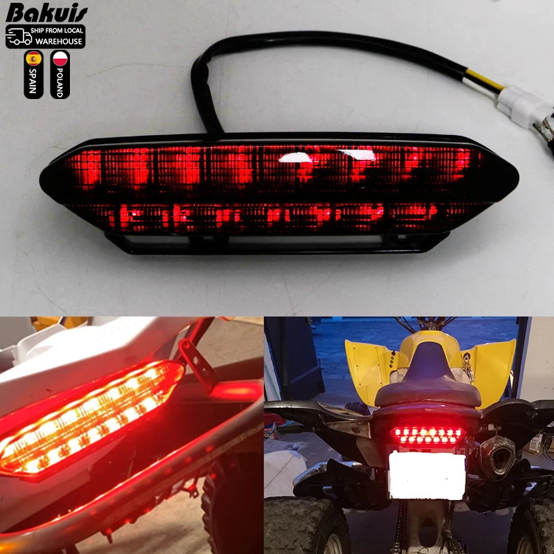 ATV Red LED Luzes Traseiras Luz de Freio LED Lâmpada Traseira para Yamaha YFZ 450 YFZ450 2006 2007 2008 2009 Luz Traseira motocicleta