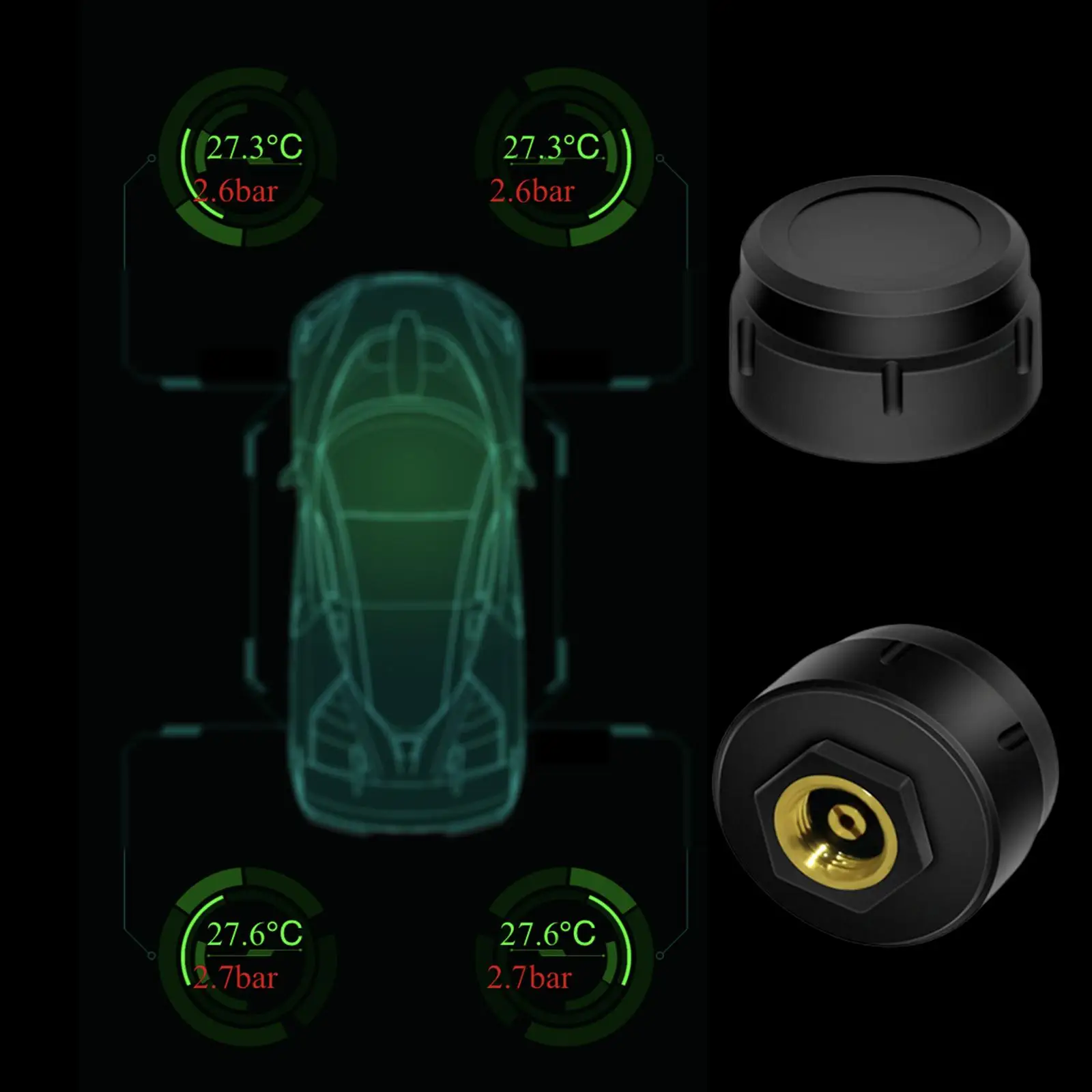

Motorcycle Tire Pressure 2Pcs/Set Real Time Motorcycles Bike