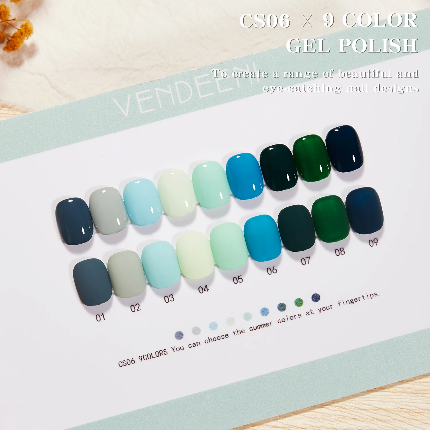Vendeeni15ml, juego de esmalte de GEL Uv de Gel de 6 colores Popular, botellas de esmalte de uñas de Gel Uv personalizadas, suministros profesionales de lujo para uñas de 15ml