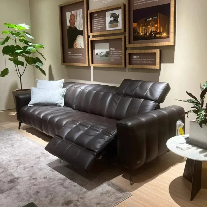 Design Leather Couch Luxury Floor Relaxing Office Lounge Sofa Lazy Nordic Minimalist Modern Divano Soggiorno Furniture Home