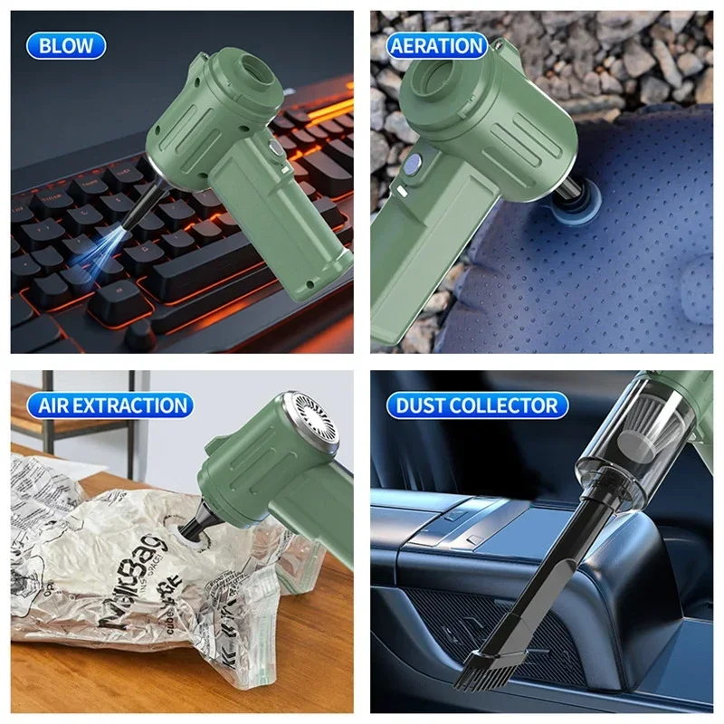 4 in 1 Multifunctional Powerful Cordless Car Vacuum Cleaner 980000Pa Wireless Handheld Blowing Suction Dust for Home Vehicle Use