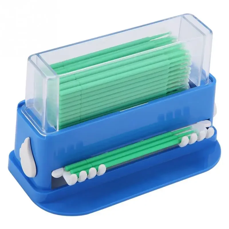 

4boxes Disposable Dental floss Brush Set Fine Short Stick Cotton Swab Brushes Bendable With Case Dentistry Tools Teeth Whitening