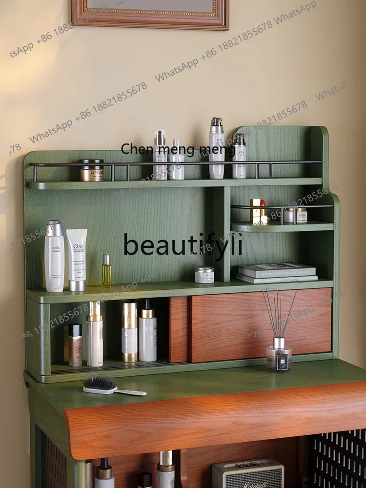 French retro solid wood simple modern designer new Chinese small bedroom dresser