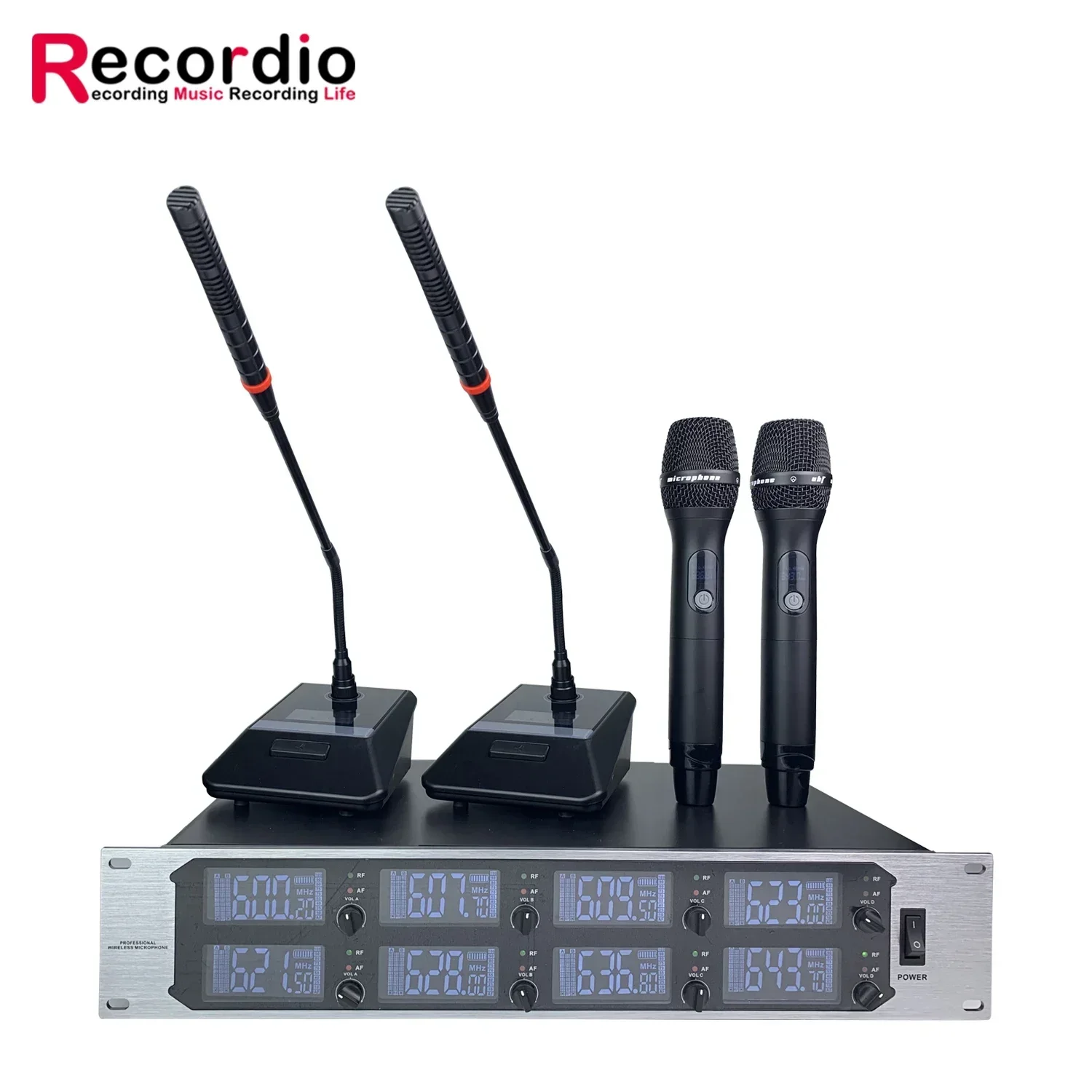 

Профессиональный 8-канальный беспроводной микрофон GAW-C8804 UHF для конференций и сценических выступлений