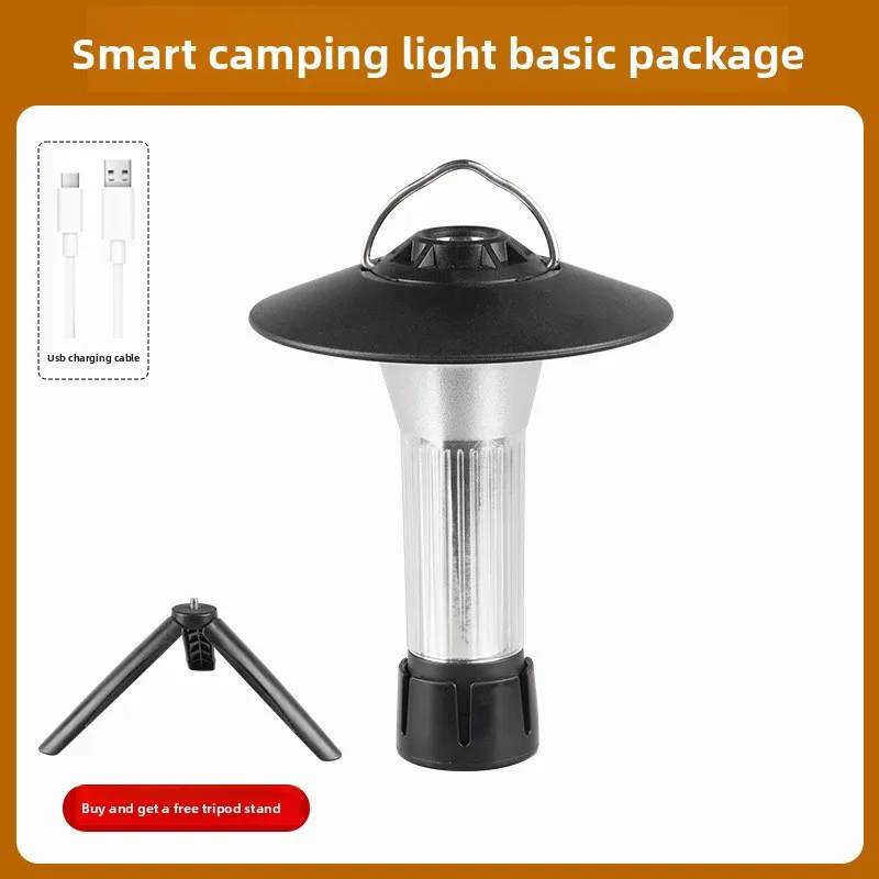 مصباح خيمة للتخييم في الهواء الطلق، فانوس متعدد الوظائف، مصباح تخييم قديم، ضوء معلق محمول LED