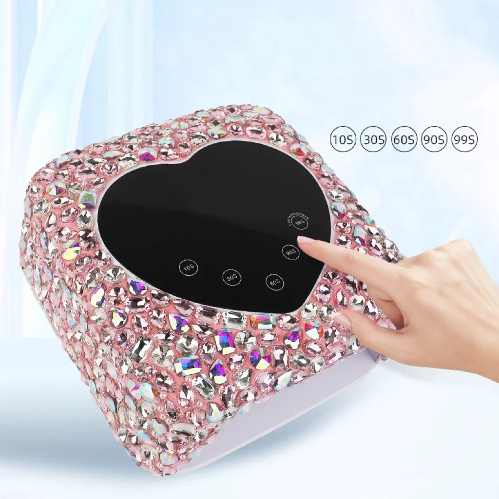 2025 hot sale Professional Charging 72w Pink UV Light Crystal Rhinestone  Cordless Nail Salon Tools Power Su