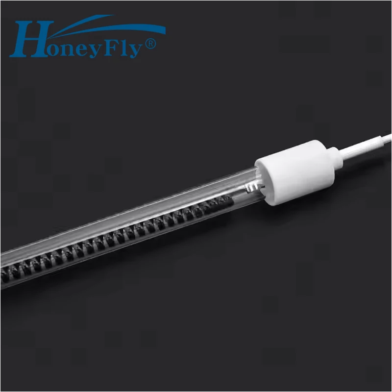HoneyFly 10pcs Carbon Fibre Heater Lamp 220V 1000W 600mm Heating Element Quartz Tube For DTF Oven Heating Drying Printing