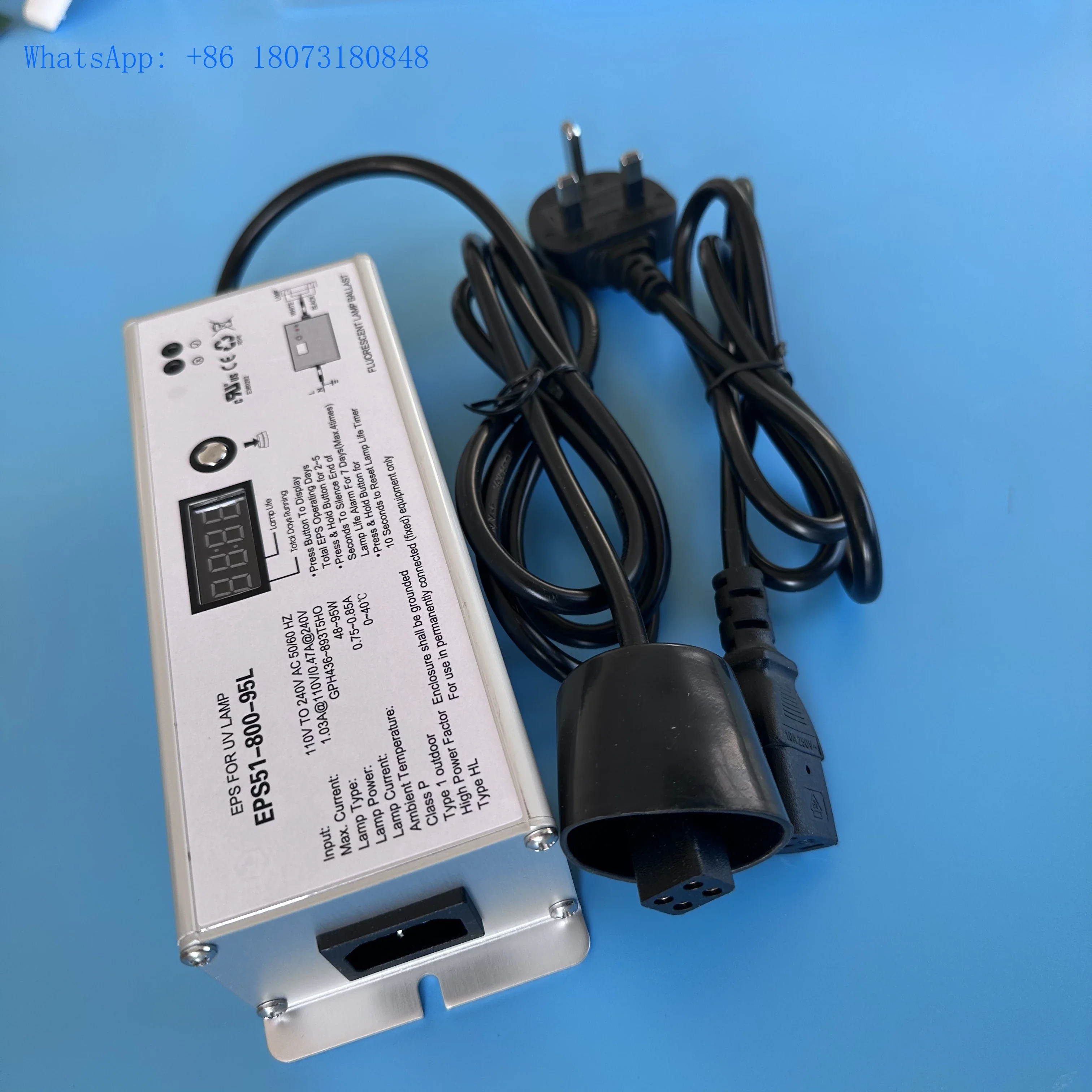 

EPS51-800-95N UV Electronic Ballast For UV Water Sterilizer with Lamp life timer monitored STERILIZER High Flow UV Systems