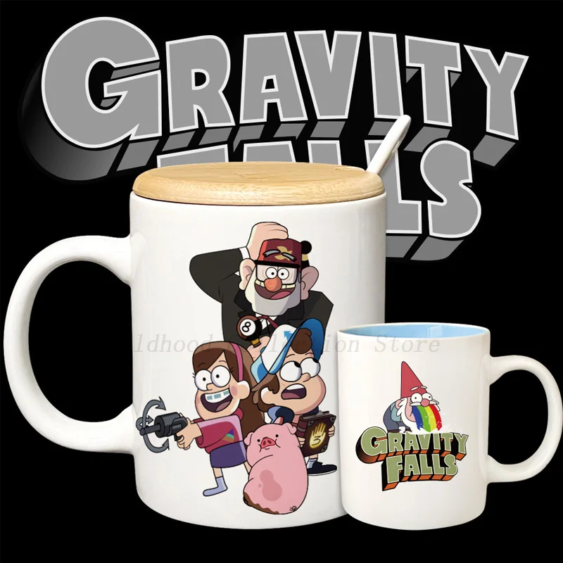 Kawaii Disney Gravity Falls Bill Cipher Mabel Dipper Stanford Pines Action Figure Toys Ceramics Mug Milk Cup Birthday Kids Gifts