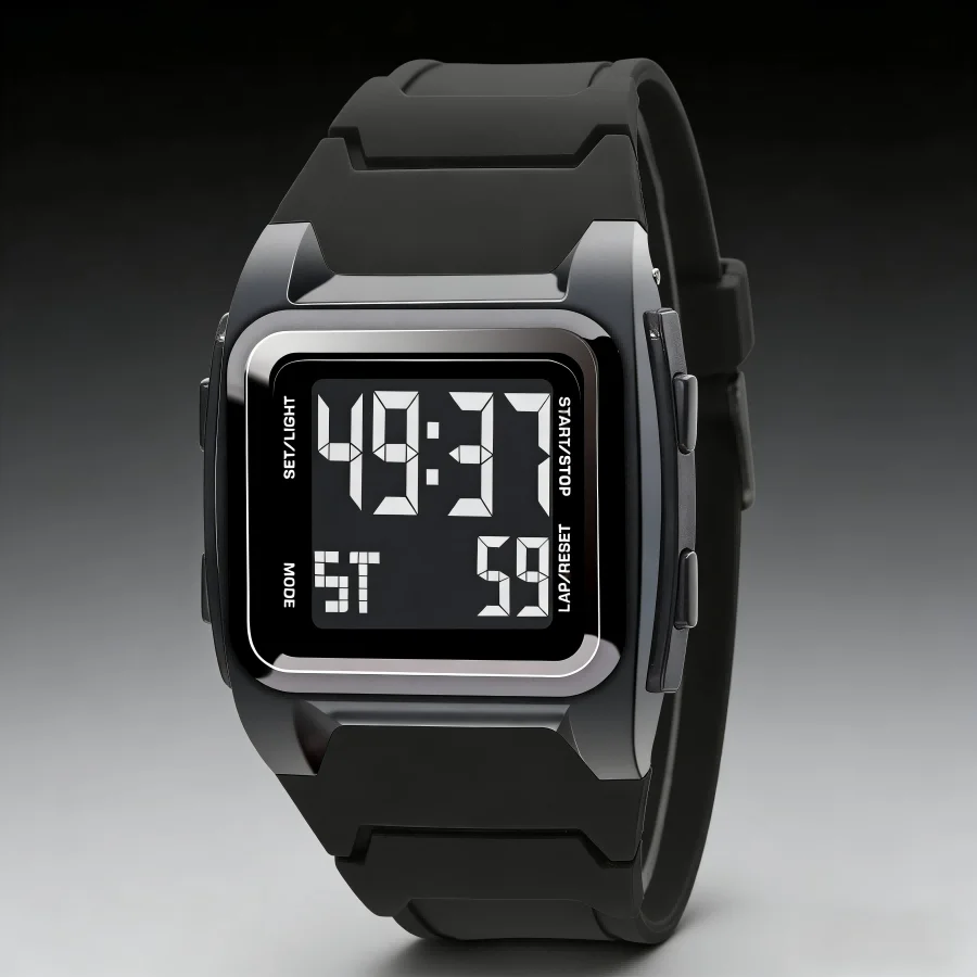 

YIKAZE Мужские цифровые часы, спортивные часы с функцией таймера, будильник, водонепроницаемые цифровые часы 30M, военные часы с большим экраном