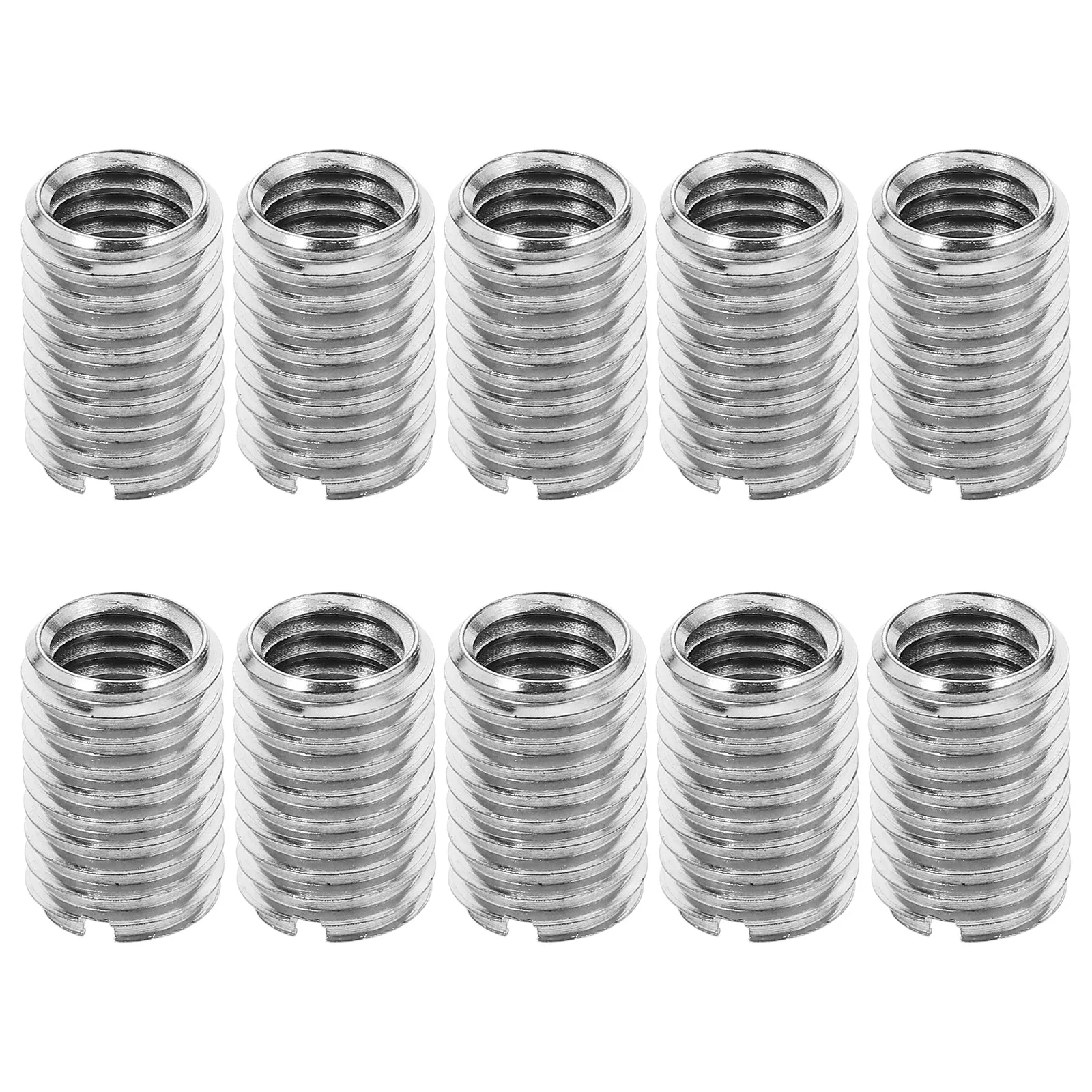 

10Pcs Stainless Steel Thread Conversion Adapter Internal External Thread Nut Insert Repair Reinforcement Nut Insert