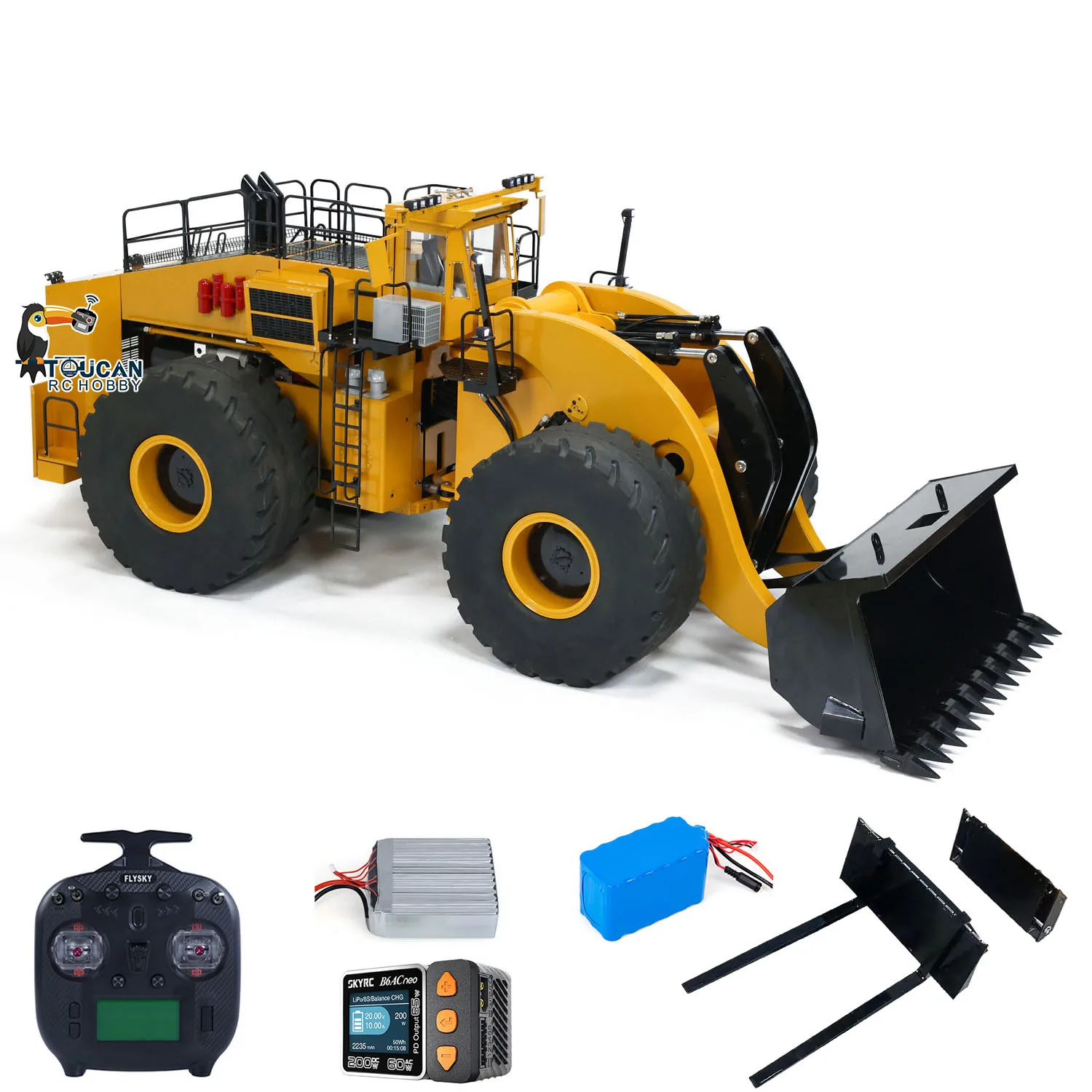 RC Hydraulic Loader RTR Machine Heavy Duty 1/14 L2350 FlySky ST8 Radio Control Construction Vehicle Smoking Unit Light Sound Toy