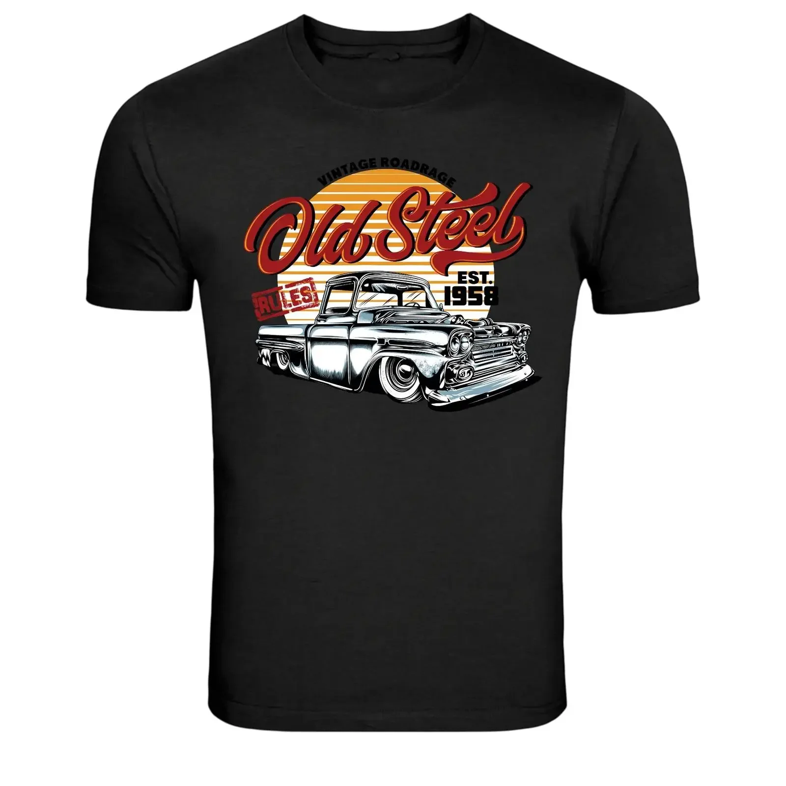 Vintage Old Steel Classic Pickup Truck T Shirt vintage Washed streetwear Stylish Casual graphic Top For Everyday Wear Unisex