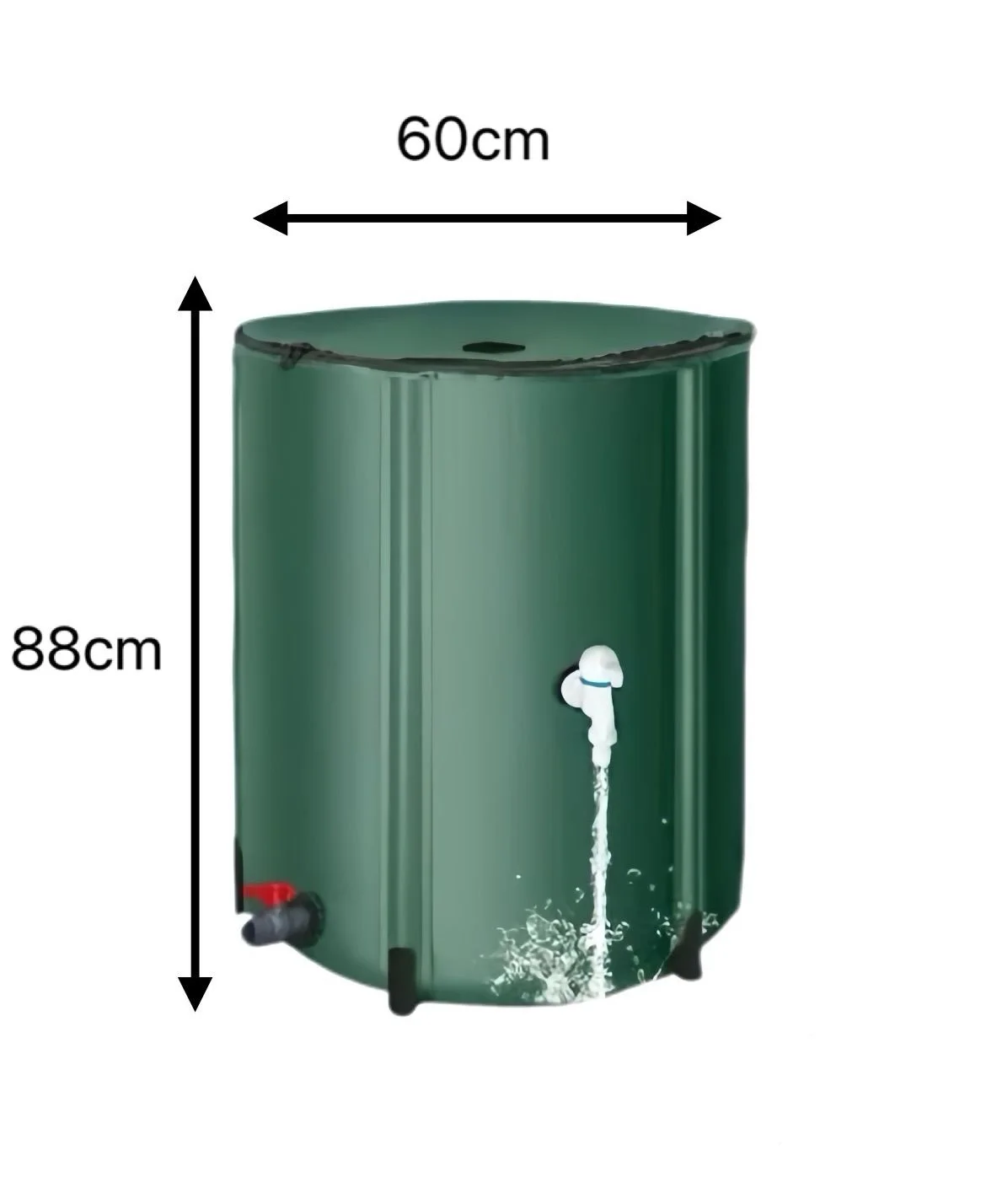 Household foldable and durable bucket large capacity rainwater collection multifunctional storage yard irrigation 66 gallons