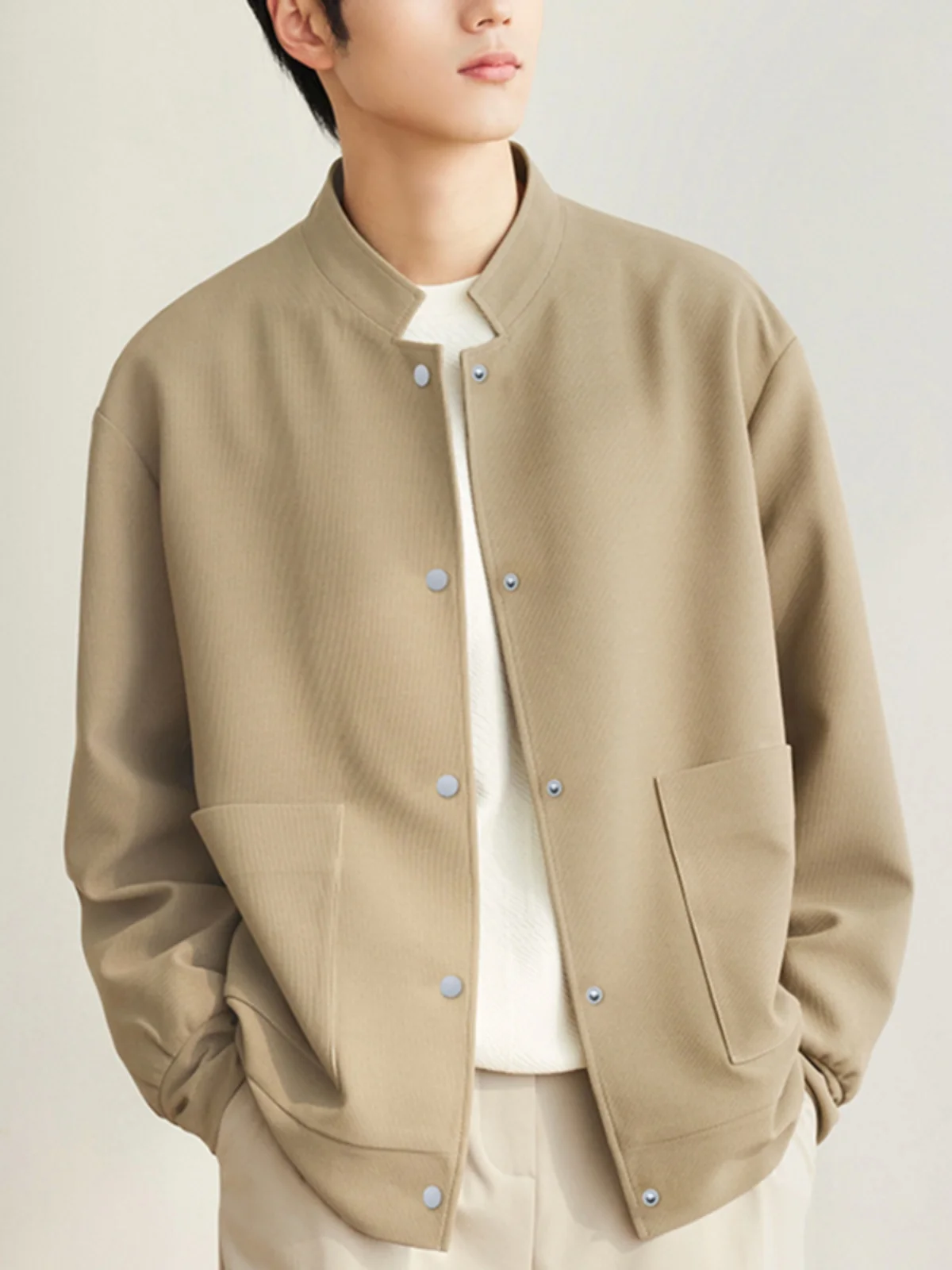 

Свободный крой, повседневная куртка для мужчин, весна-осень, новый Sle Haome, модный китайский топ, irt Youth (3) Long Sve But...