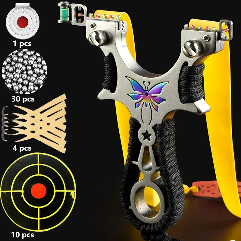 304 Stainless Steel 8020 Slingsshot Colorful Butterfly Quick Press Slingshot Outdoor Hunting and Shooting Hunting Acessories