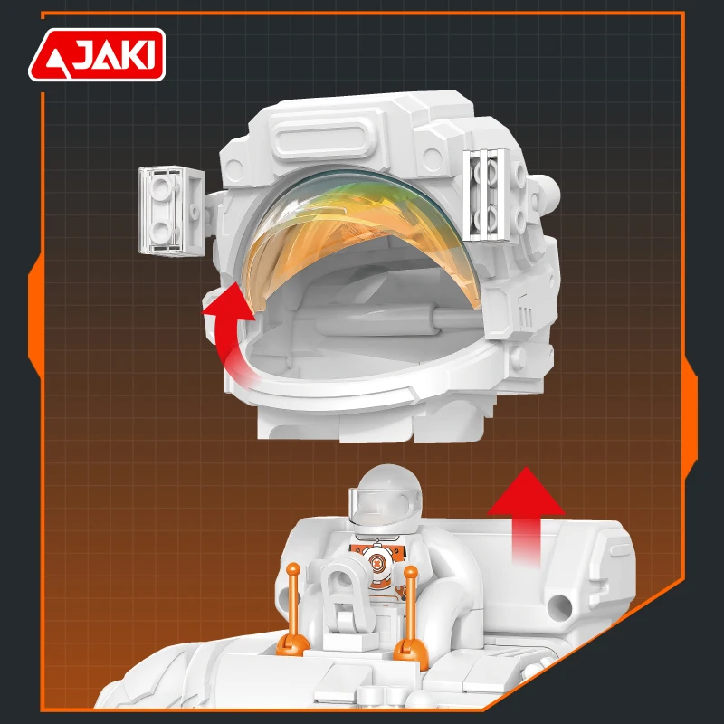 JAKI استكشاف الفضاء بنة نموذج تجميع رائد الفضاء لعبة سطح المكتب الحلي ألعاب التجميع التعليمية للأطفال #6
