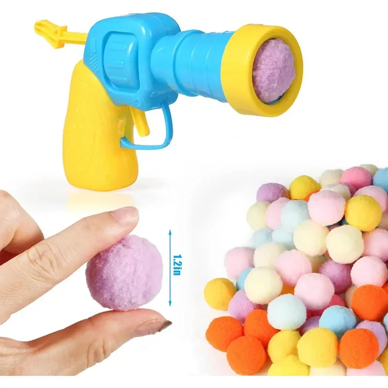 

Cat Toys Interactive Launch Training Toy For Pet Kitten Creative Mini Shooting Gun Games Stretch Plush Ball Toys Pet Supplies