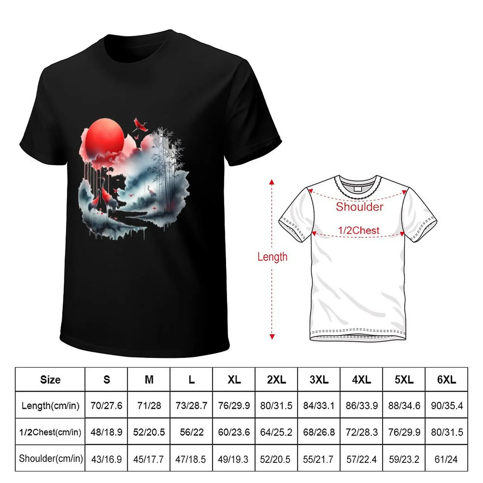 Oriental landscape T-Shirt t shirts for man pack cotton T-Shirt