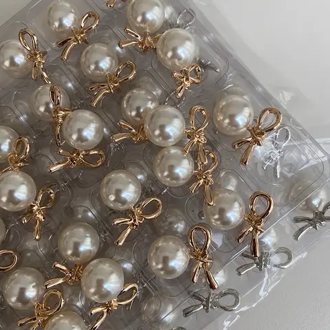 Criativo falso pérola botões de metal para mulher camisa terno decoração roupas substituir diy artesanato suprimentos costura enfeite 6 peças