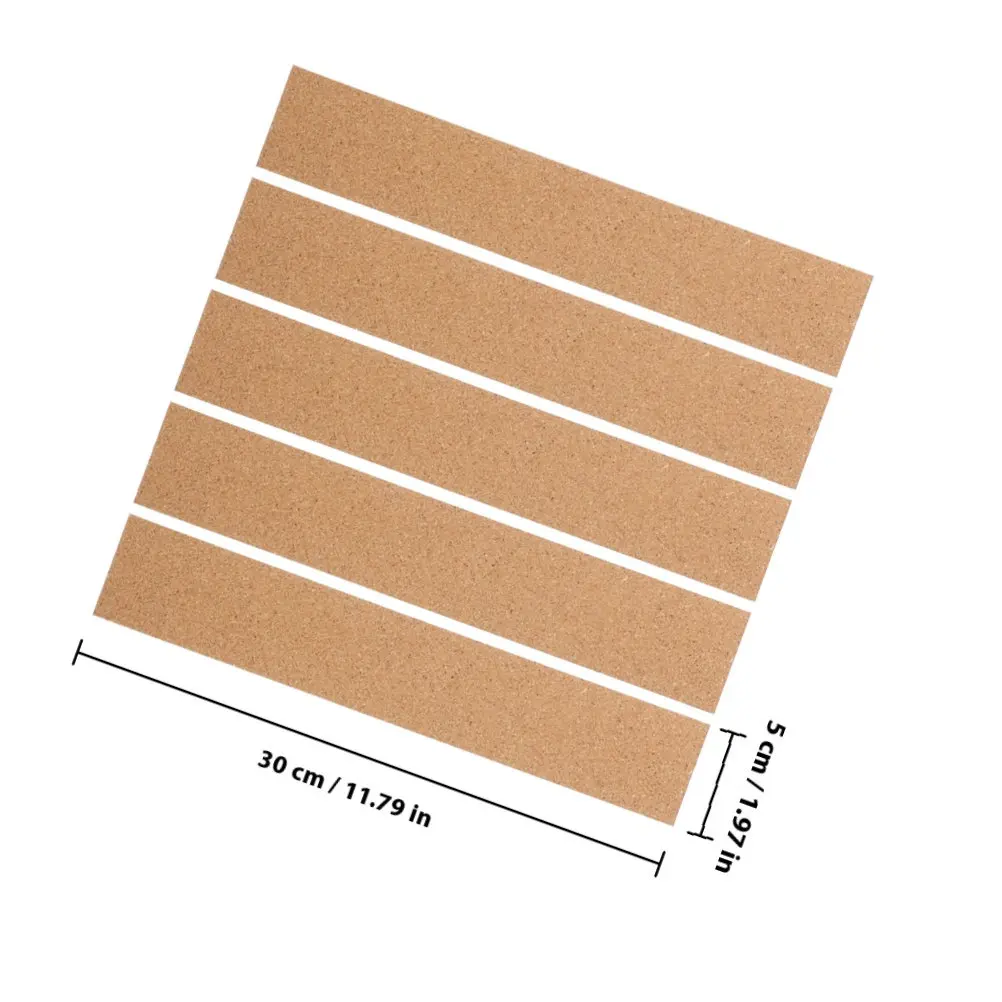 10Pcs Versatile Frameless Cork Wall Strips Self-Stick Office Home Bulletin Board Strips for Messages Photos Announcements