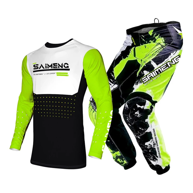 new motorcycle cross kit child green baby name number customize 6 7 8 9 10 year orange black Enduro motocross gear set Off-road