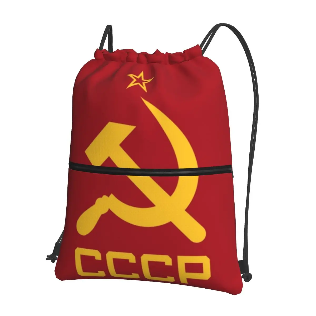 Рюкзаки CCCP со звездами и Советским Союзом, портативные сумки с кулиской и карманами для мелочей, для путешествий, спорта, для мужчин и женщин