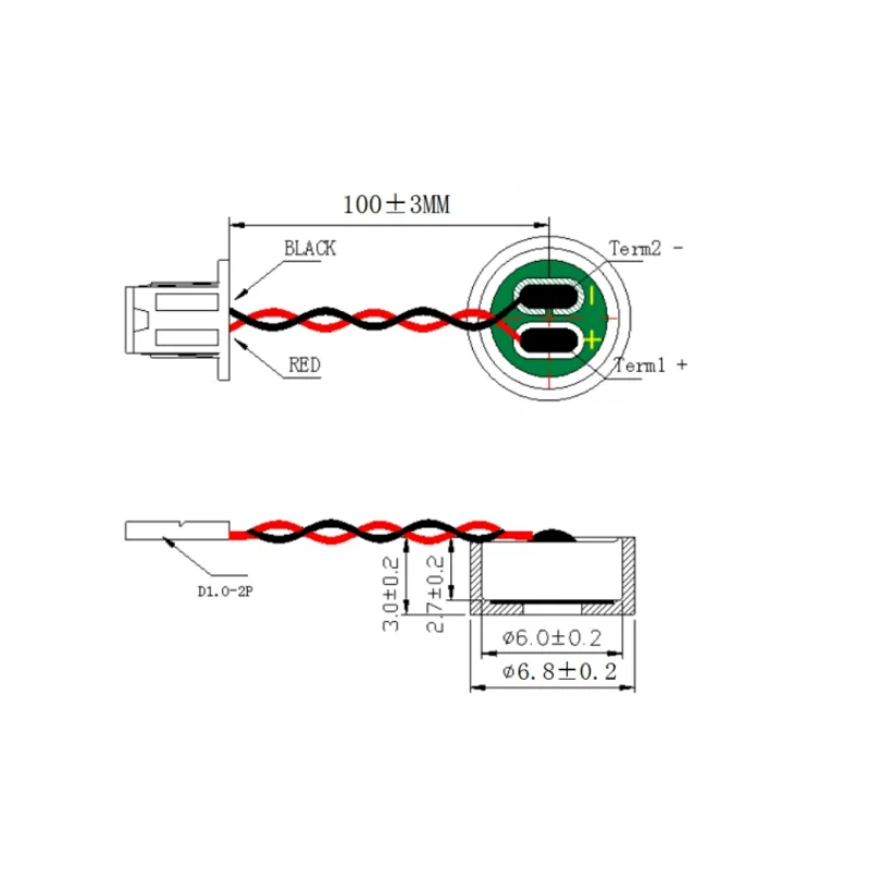 Microfoons 6027 -30db 1.25Mm Terminal Voor Spraakherkenning Spraakherkenning Asr Module Matching 1Pcs