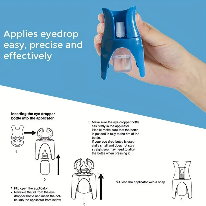 1Pc Eye Drops Holder Eye Drops Bottle Helper Eye Ointments Drops Holder Device Eye Drop Guide Aid Help Applicator Eye Care Tool