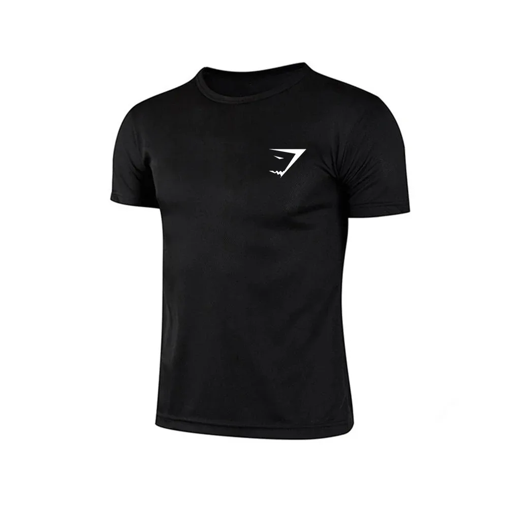 Men\'s Fashion Printed Compression Quick-Drying Cotton Men\'s T-Shirt Gym Running Shirt Breathable Short Sleeve Spring Summer