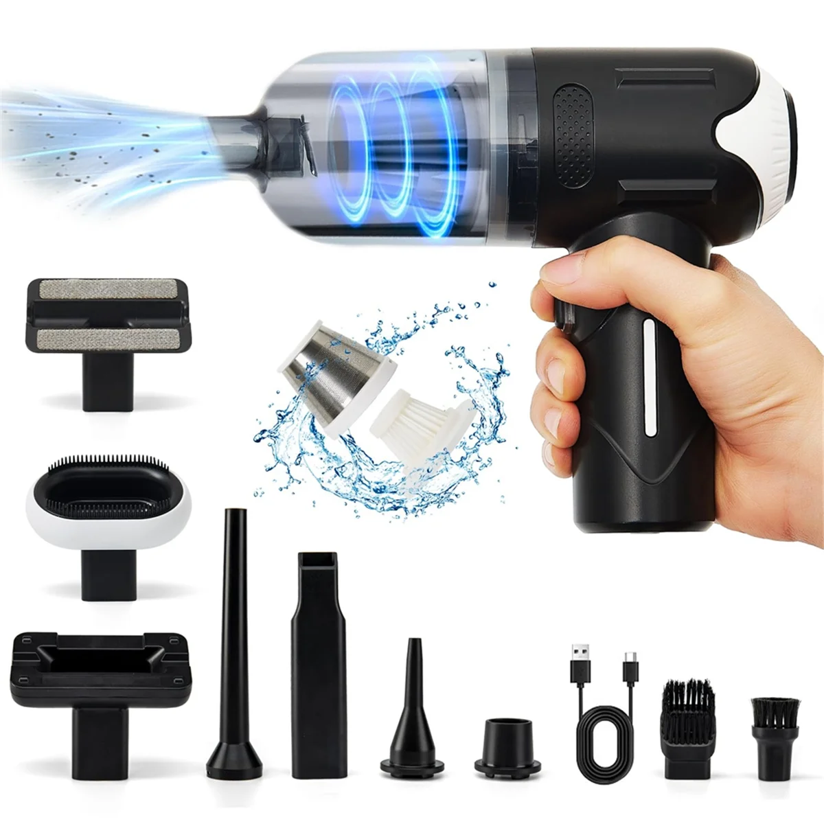 Handheld Vacuums Cleaner Car Vacuum Cordless Powerful,12000Pa Super Suction, Hand Cleaners Brushless Vacuums,Dust Buster