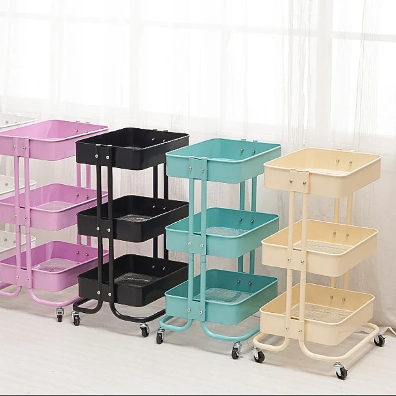 Storage Black Salon Metal Trolly Lashes Food Trolley Pedicure Rolling Spa Machine Cart Carrello Con Ruote Furniture