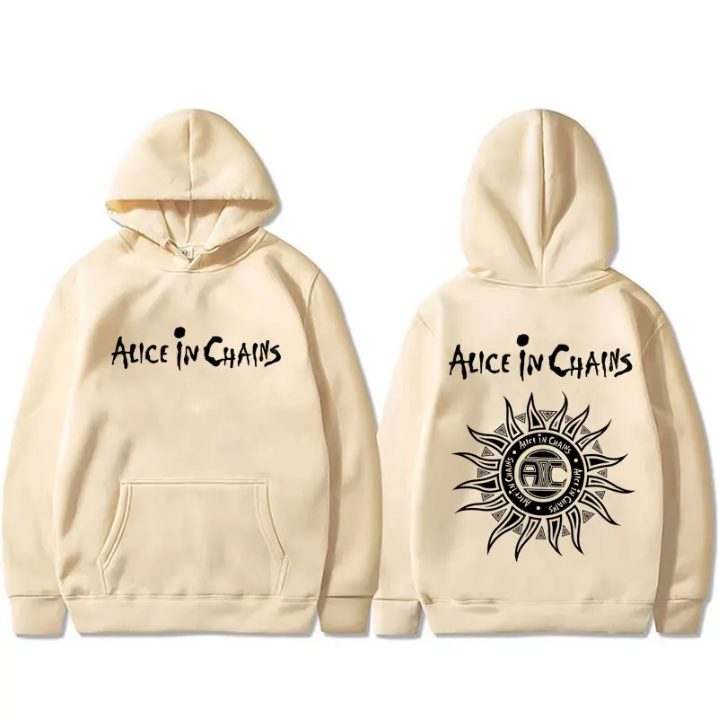 Rock Band Alice in Chains Double Sided Print Hoodie Men Women Gothic Punk Streetwear Male Fashion Vintage Oversized Sweatshirt