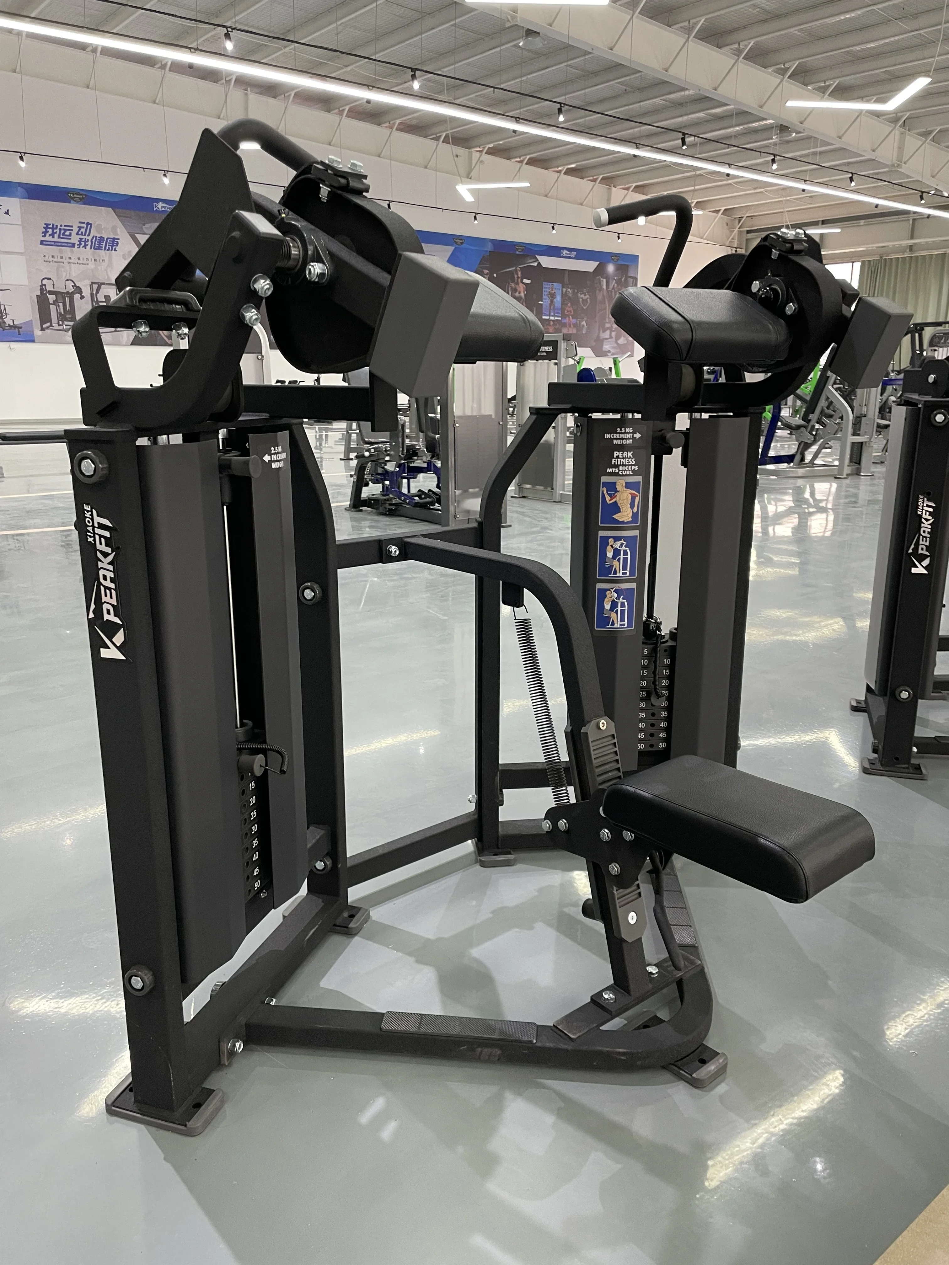 Newly Upgraded Commercial Gyms Fitness Equipment Muscle Trainers, Ipsilateral Up Arm Curves With Counterweights