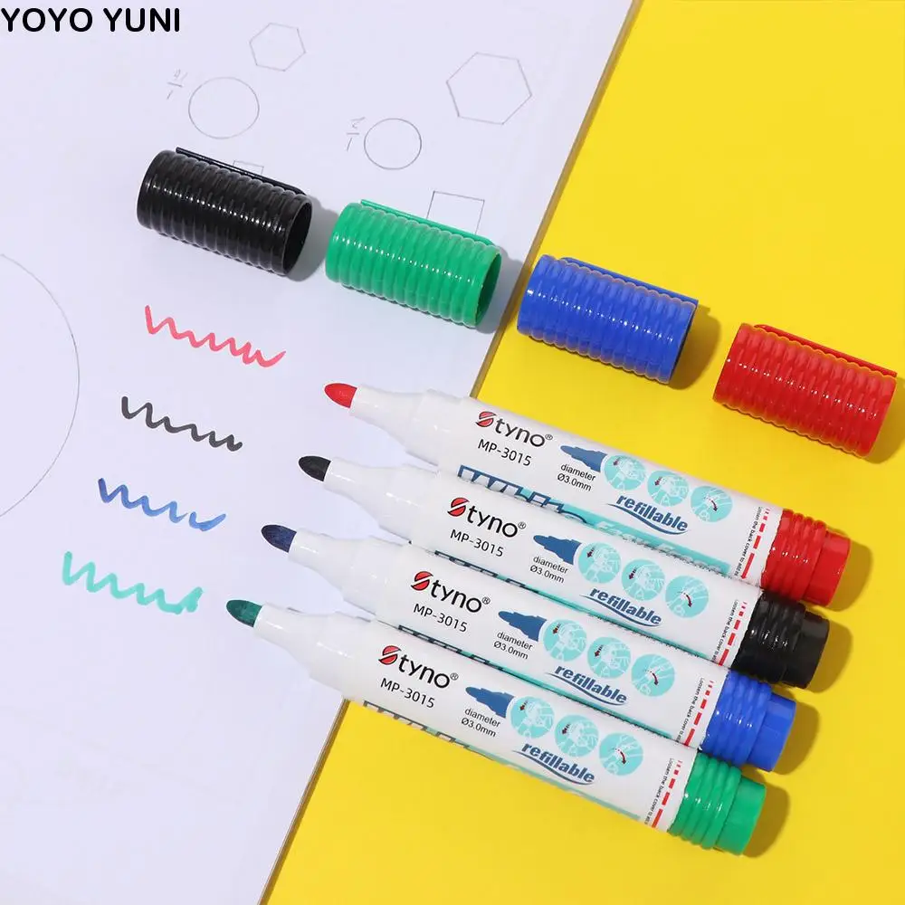 

Magnetic 4/8 Colors Whiteboard Markers Colorful Magnetic Eraser Drawing Markers Refillable Washable Fine Point Markers Drawing