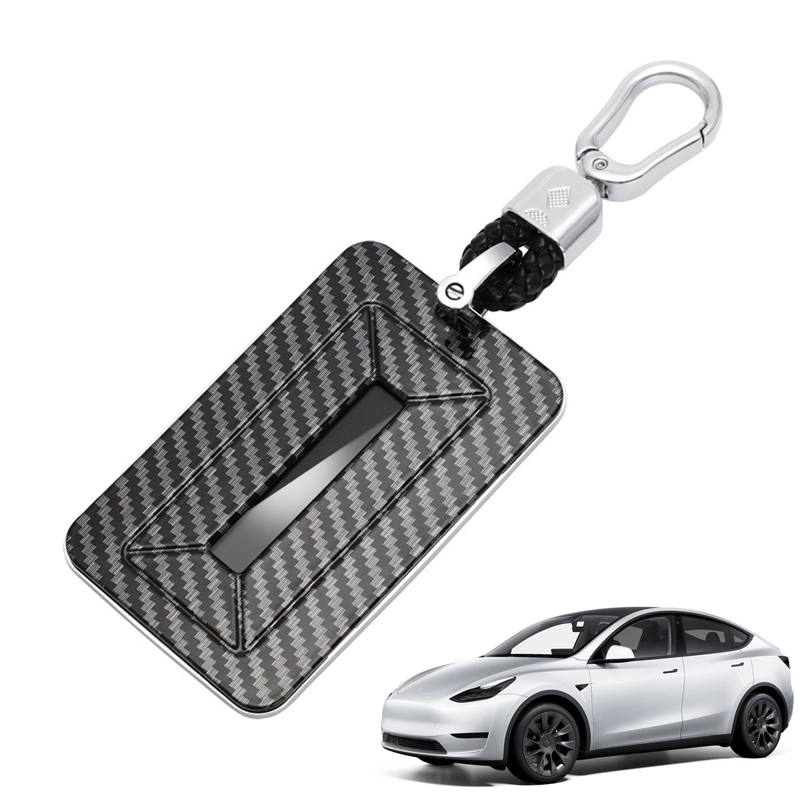 

1Pcs Carbon Fiber Car Card Key Case Cover Smart Card Key Bag Protection Shell Accessories For Tesla Model 3 Model Y