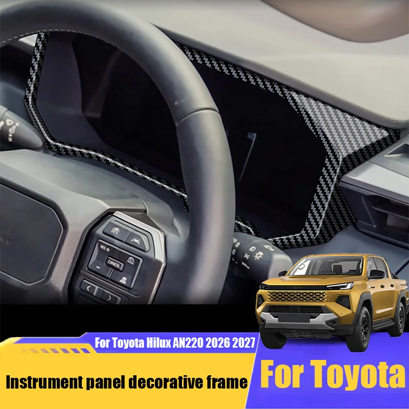 

For Toyota Hilux AN220 2026 2027 Instrument panel decorative frame ABS material interior modification part