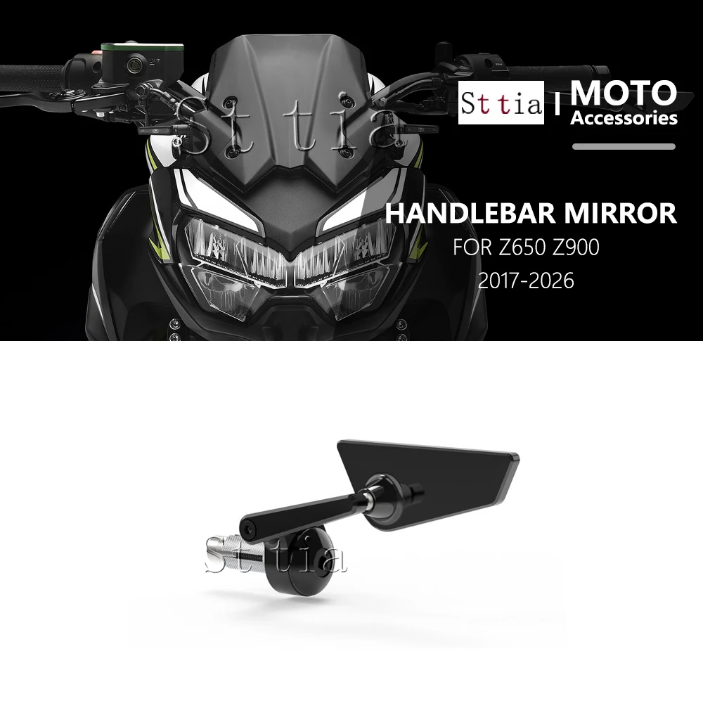 

Зеркала заднего вида для мотоциклов 2025 года, аксессуары для Kawasaki Z900, Z650 (2017-2024), зеркала на руль CNC