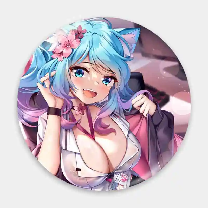 Silvervale Channel VTuber Anime Badge Brooch anchor Peripherals Pin Commemorative Fashion Cartoon Gift For Friend Jewelry