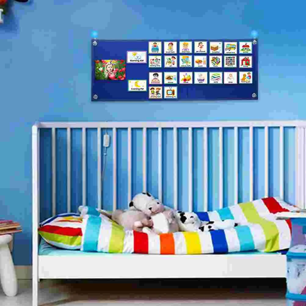 

Children's Schedule Bedtime Routine Chart for Toddlers Kids Board Home Daily Visual Calendars Felt Work