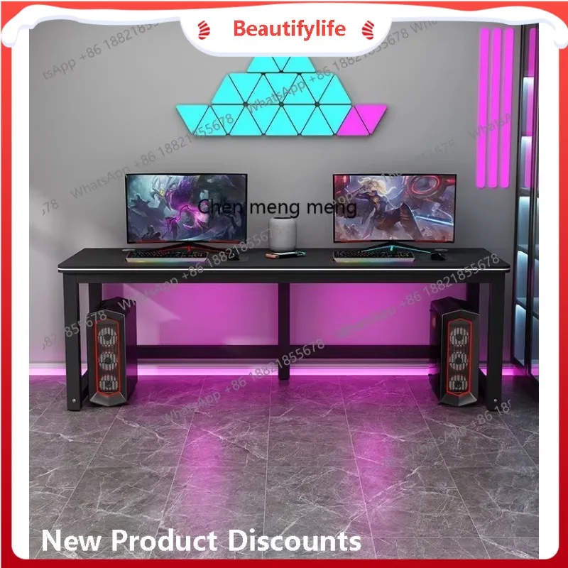 Computer desk Desktop home bedroom Learning rectangular office workbench Simple e-sports table   H