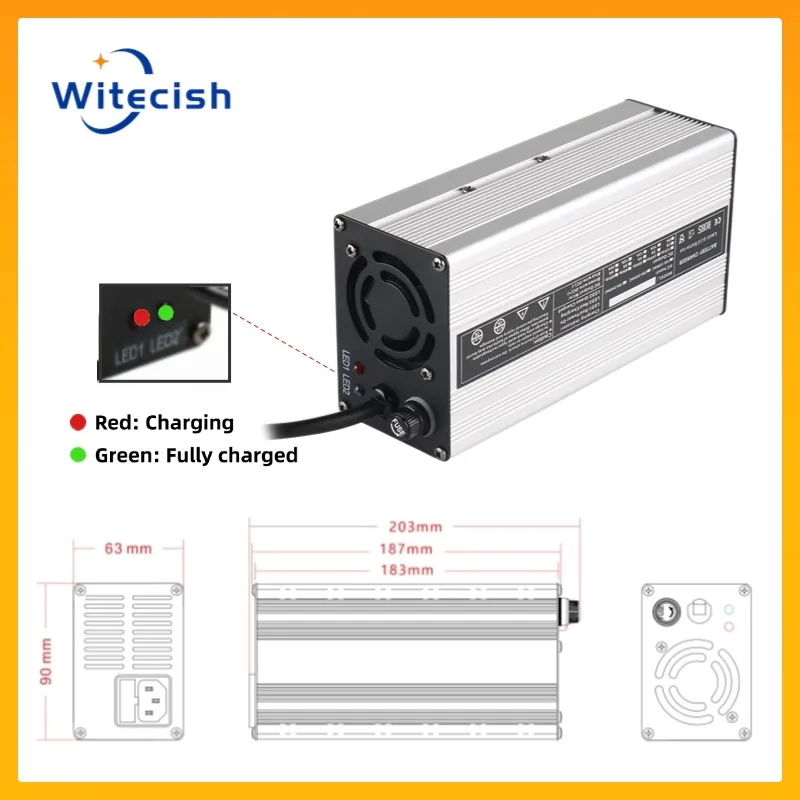 500W 14.6V 22A 29.2V 15A 43.8V 10A 58.4V 8A 73V 6A 87.6V 5A 102.2v 116.8V LiFePO แบตเตอรี่รถกอล์ฟรถจักรยานยนต์ RV charger