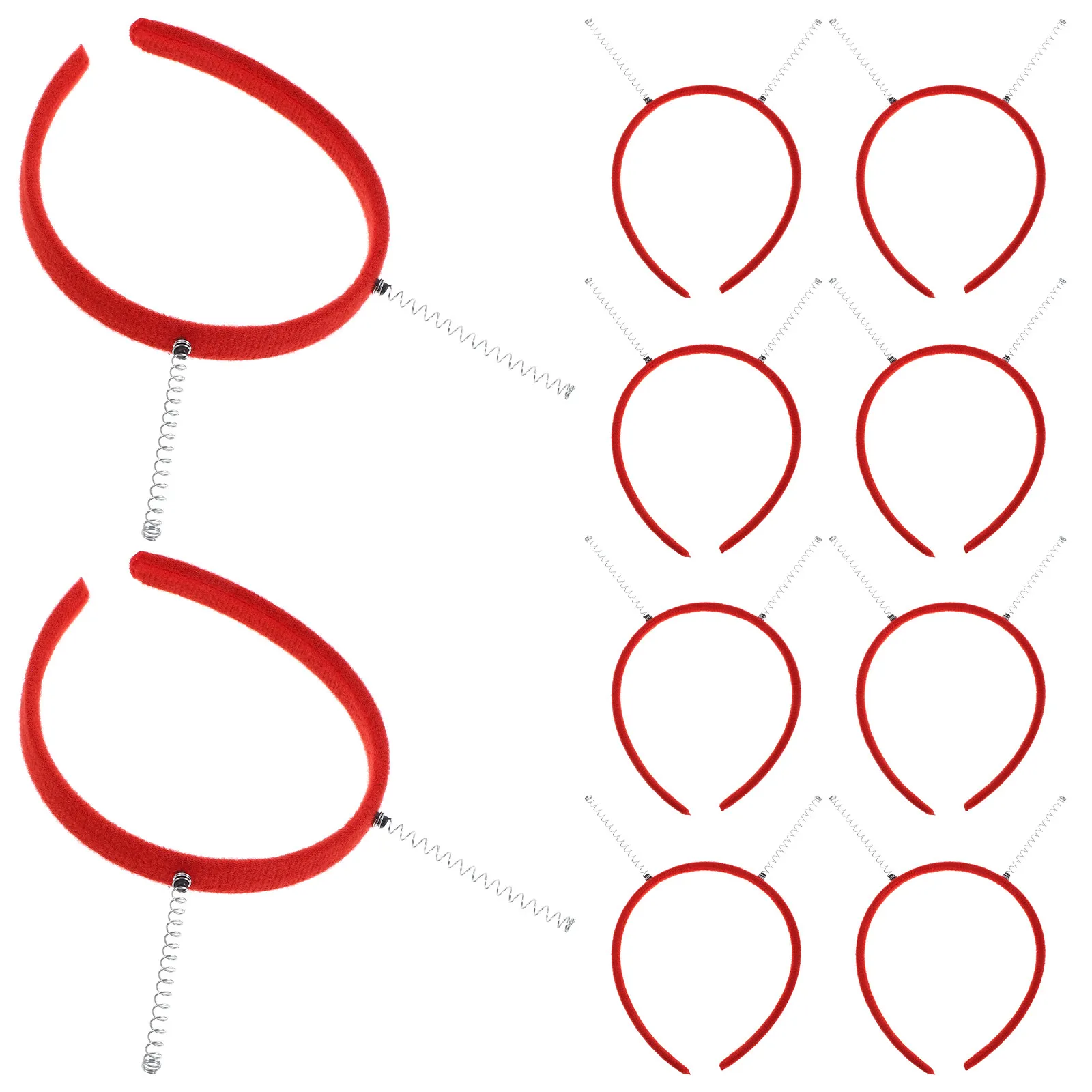 10Pcs DIY Spring Antenna Headband Set Space Theme Halloween Costume Party Novelty Hair Accessories for Women Cosplay Fun